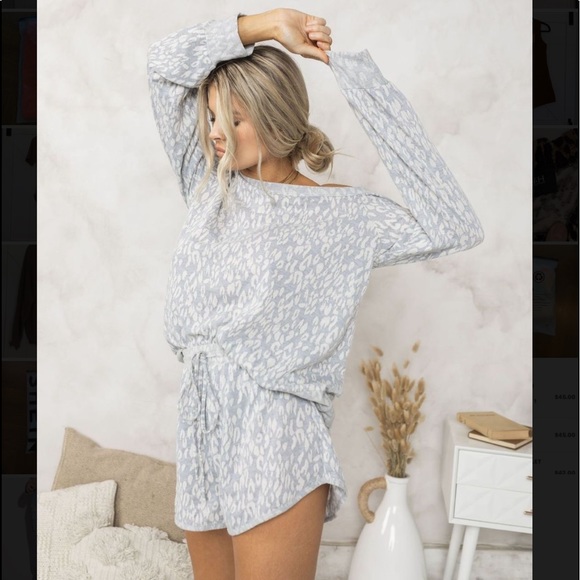Kittenish Other - Kittenish Gigi grey leopard lounge set, size S. Never worn!